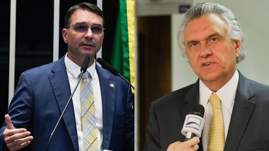 Caiado declara apoio a Flávio Bolsonaro no 2º turno das eleições